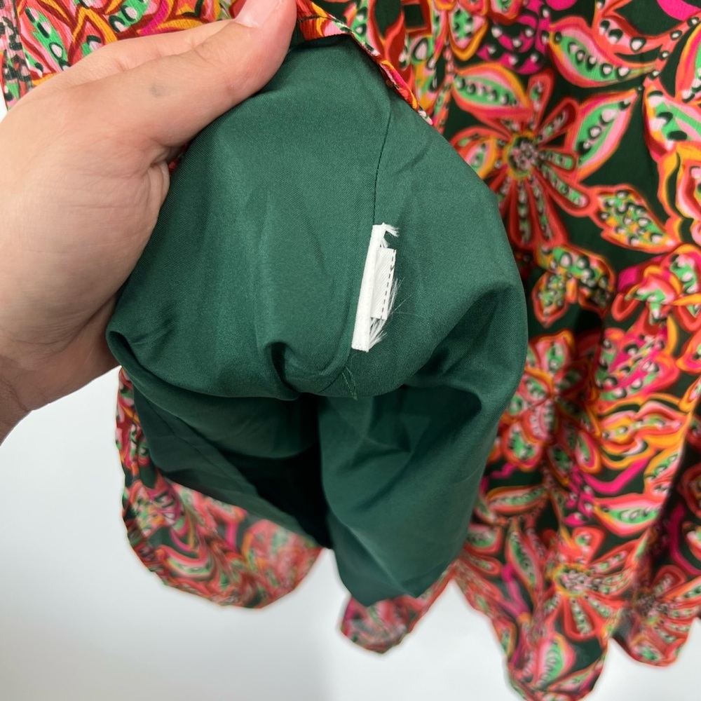 J. Crew Factory Ruffle V-Neck Mini Dress - Picture 7 of 7